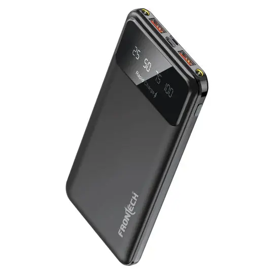 Frontech 10000 Mah Li-Polymer Power Bank With Led Indicator, Dual Usb 1