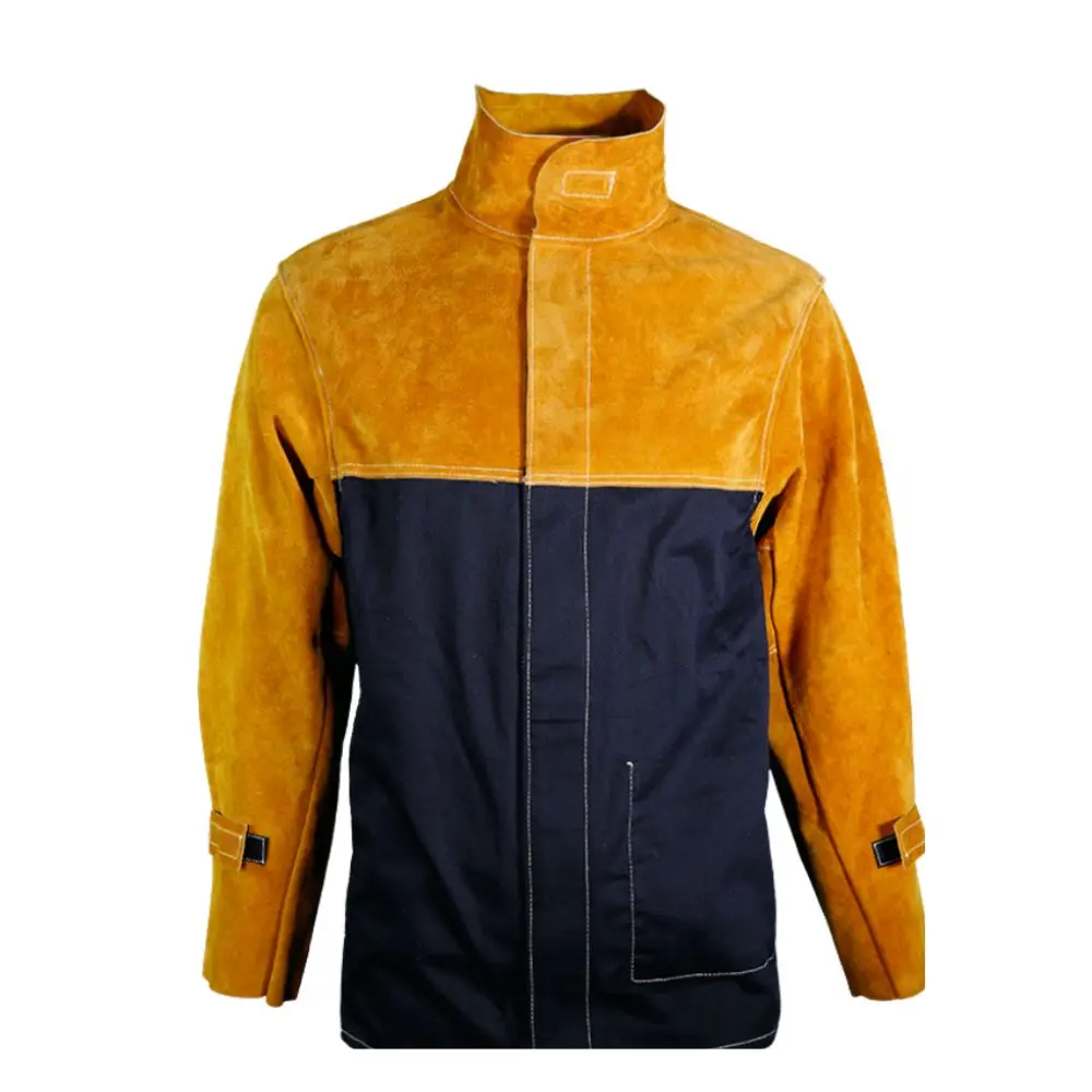 Panther Black Welding Jacket With Cape 1