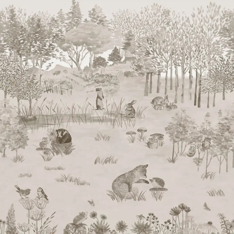Little Greene Potter's Woodland Mural Wallpaper 1
