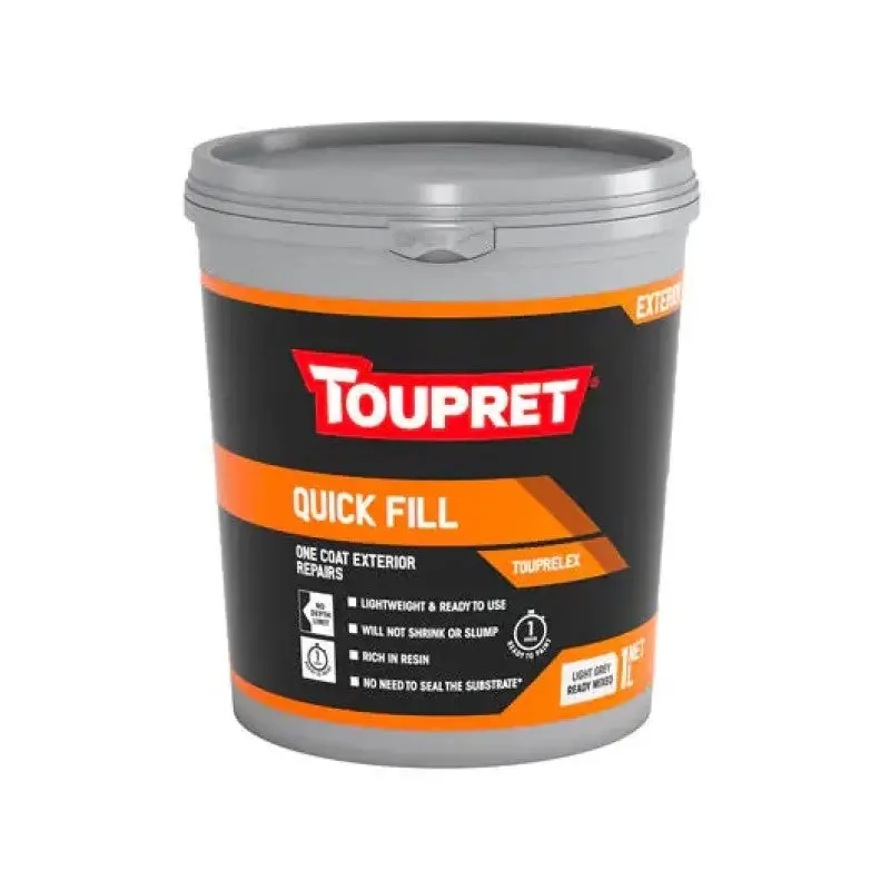 Toupret Touprelex Quick Fill Exterior Fast Dry (Ready To Use) 1L 1