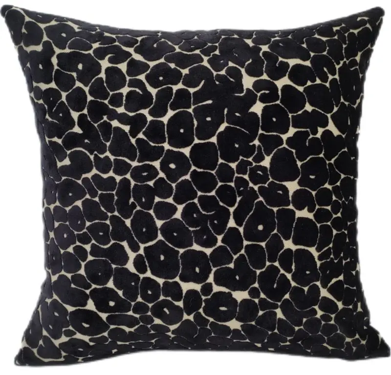 Malini Spoton Black Leopard Print Cushion 1