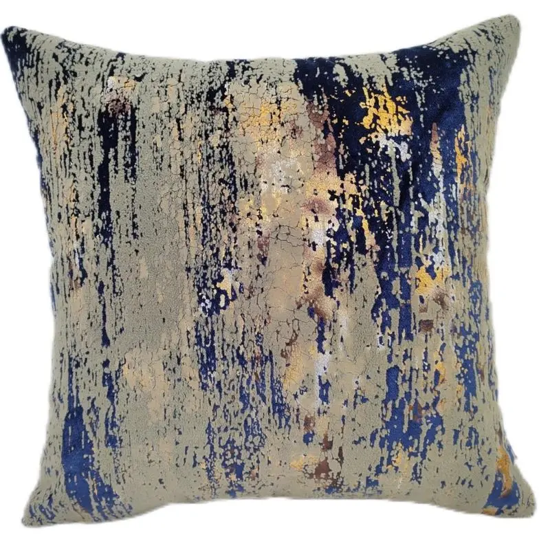 Malini Torcello Navy Metallic Cushion 1