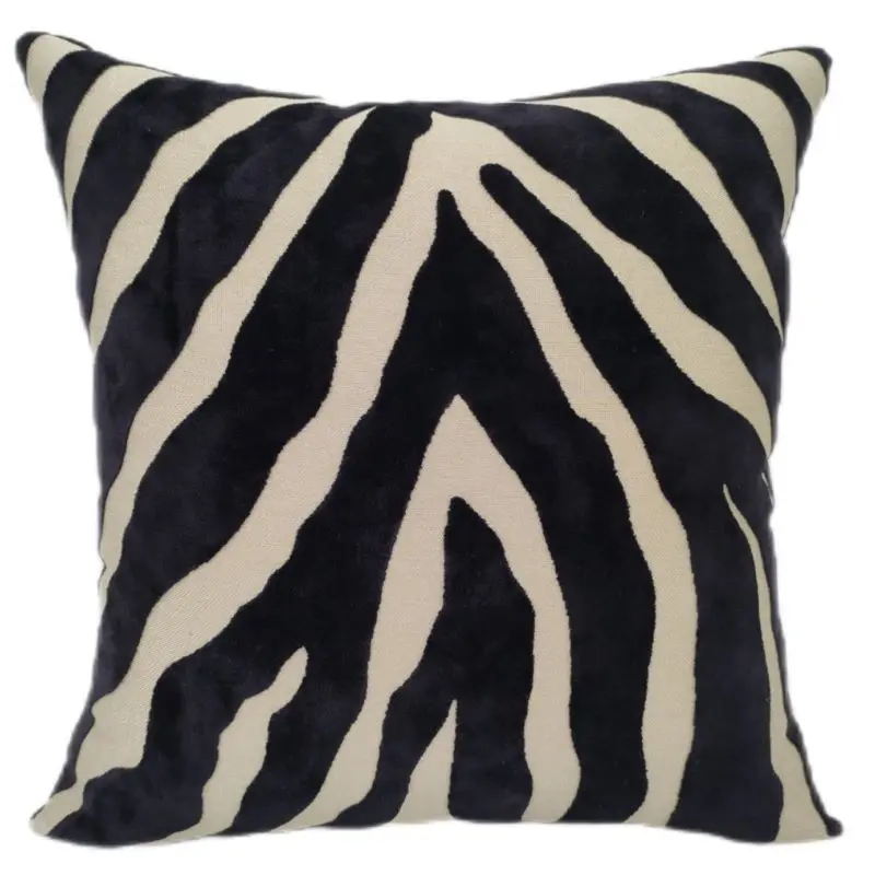 Malini Zebedeedodah Black Zebra Print Cushion 1