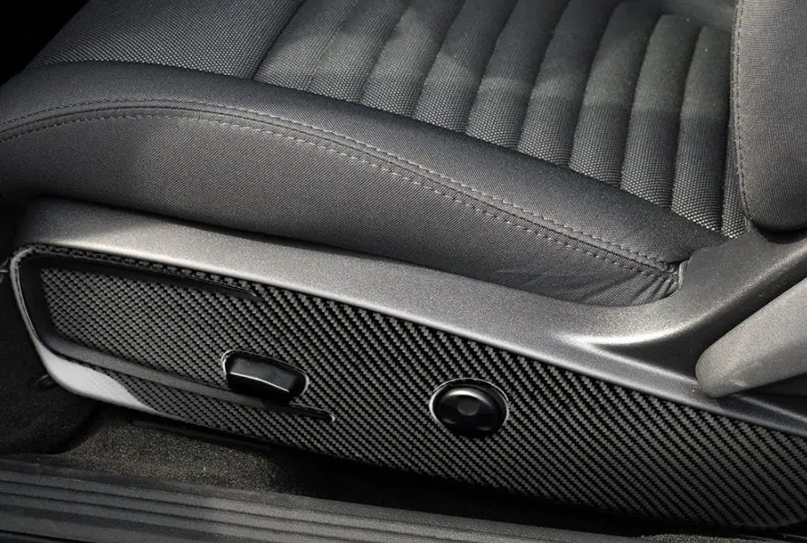 Dynacarbon™️ 2Pcs Carbon Fiber Seat Side Panel Cover For Dodge Challenger 2015-2023 1
