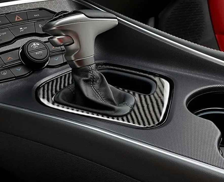 Dynacarbon™️ Gear Shift Panel Cover For Dodge Challenger 2015-2023 1