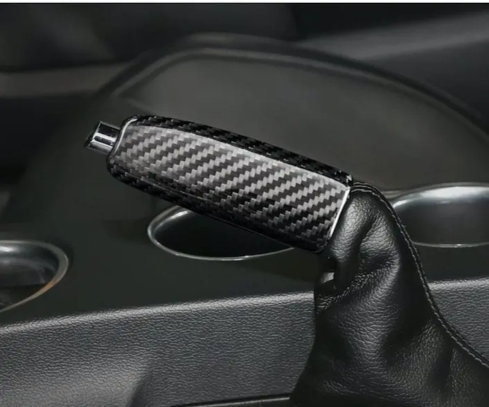 Dynacarbon™️ Real Carbon Fiber Handbrake Full Replacement For Ford Mustang 2015-2023 1
