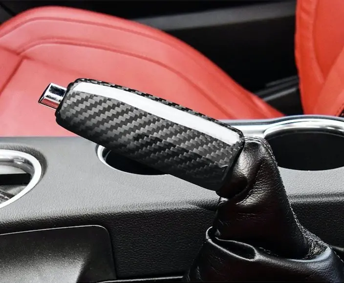 Dynacarbon™️ Real Carbon Fiber Handbrake Full Replacement For Ford Mustang 2015-2023 2