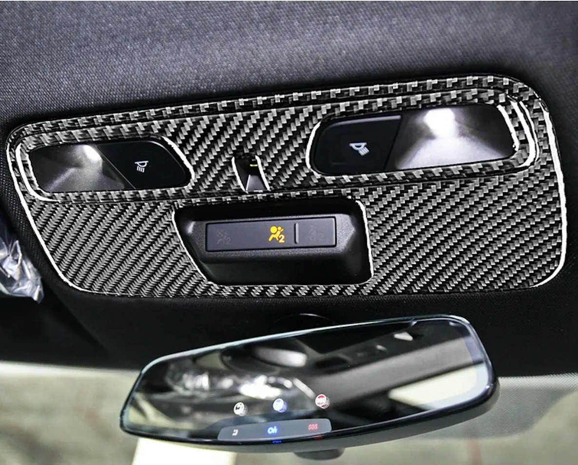 Dynacarbon™️ Carbon Fiber Dome Light Trim Overlay For Camaro 2016-2023 1