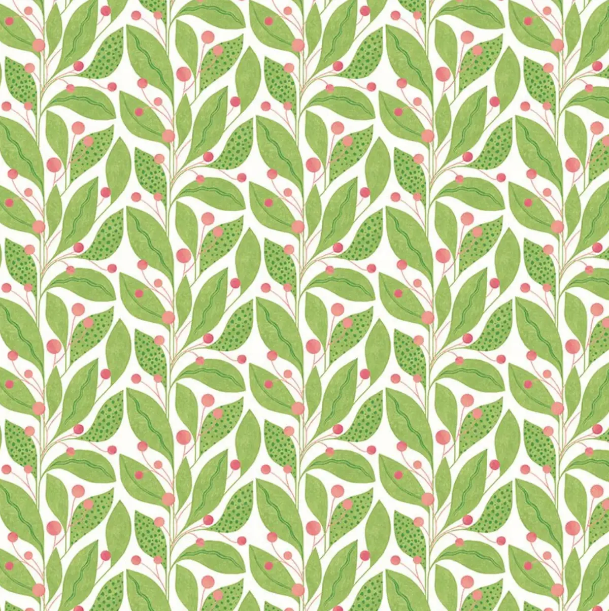 Ohpopsi Berry Dot Wallpaper Pear & Peach Sample 1