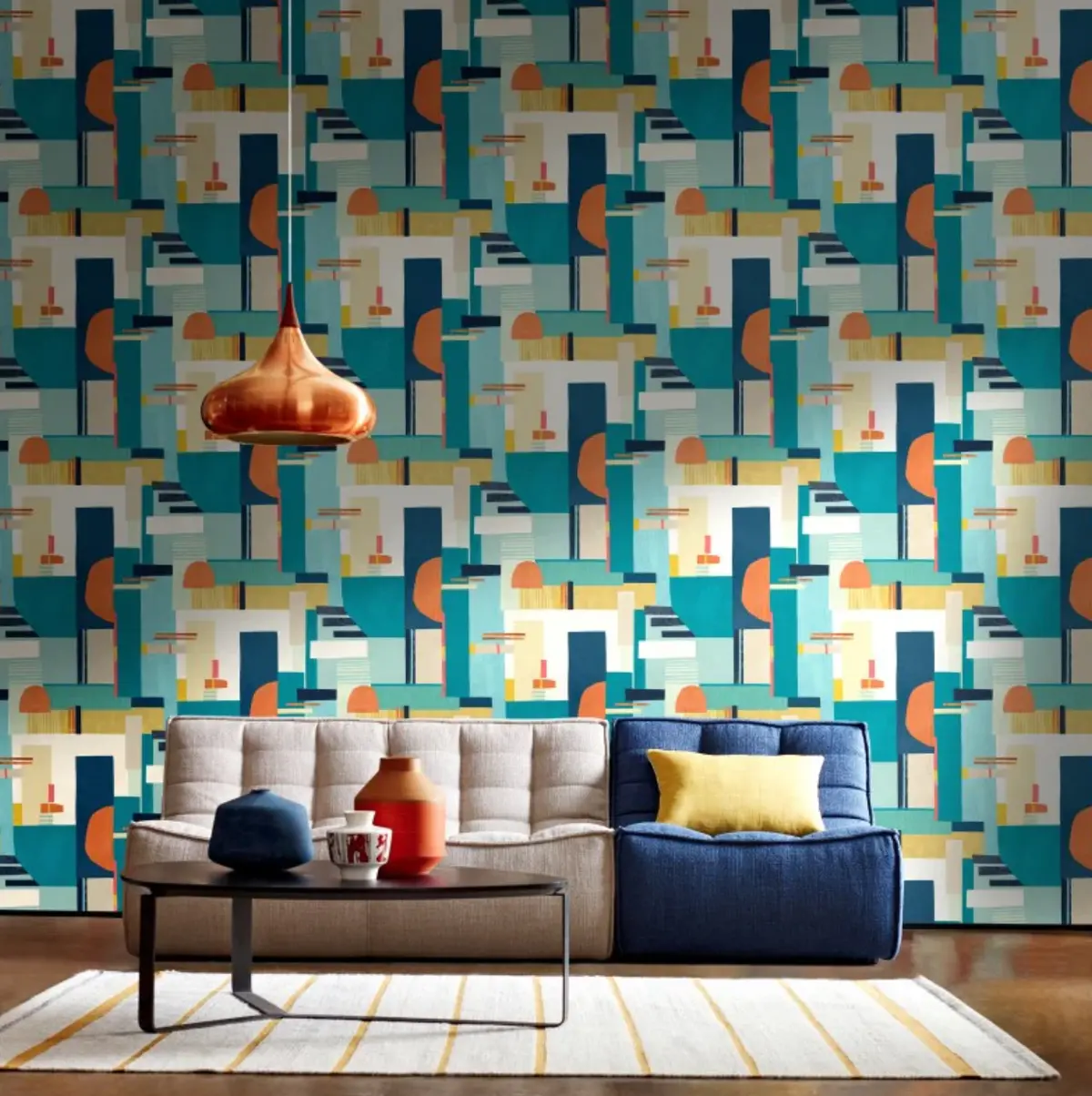 Ohpopsi Blocs Wallpaper Ocean Sample 1