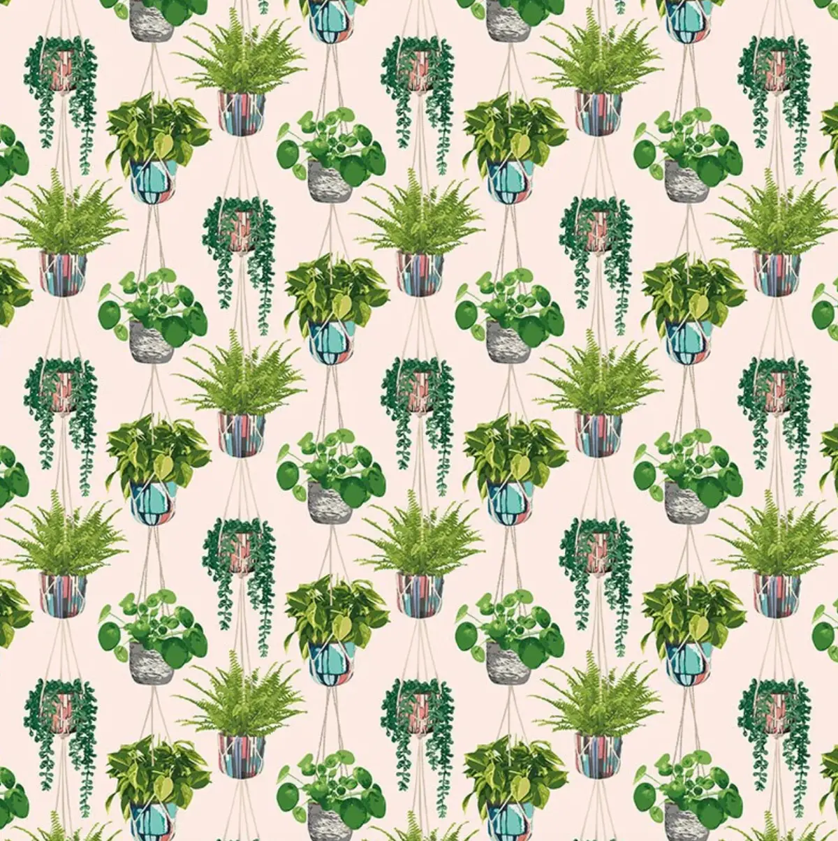 Ohpopsi Houseplant Wallpaper Ballet Slipper Sample 1