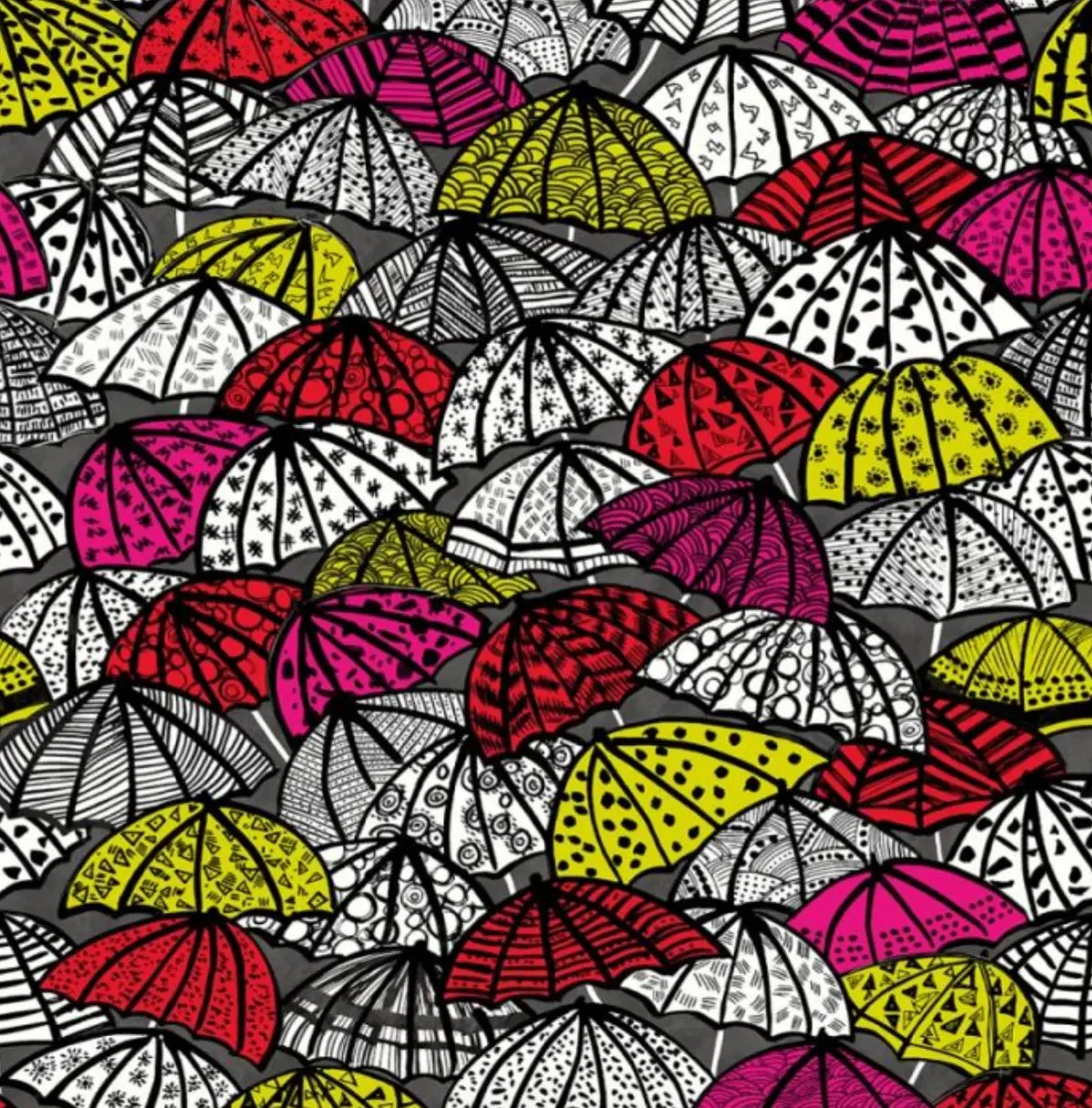Ohpopsi Jolly Brollies Wallpaper Cherry Sample 1
