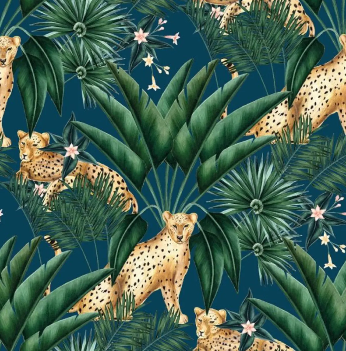 Ohpopsi Jungle Cheetah Wallpaper Ink Sample 1