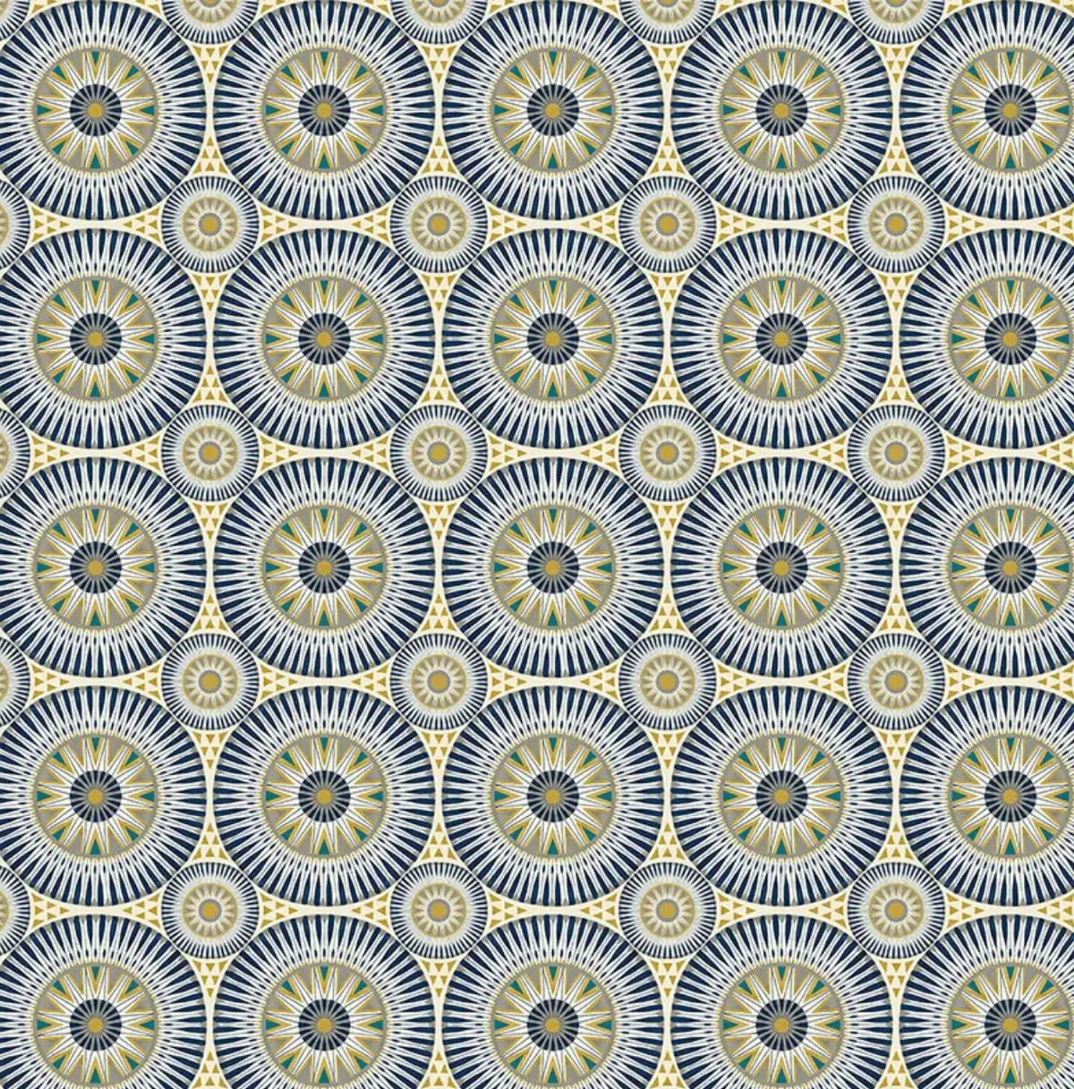 Ohpopsi Large Ellipse Wallpaper Ink & Amber Sample 1