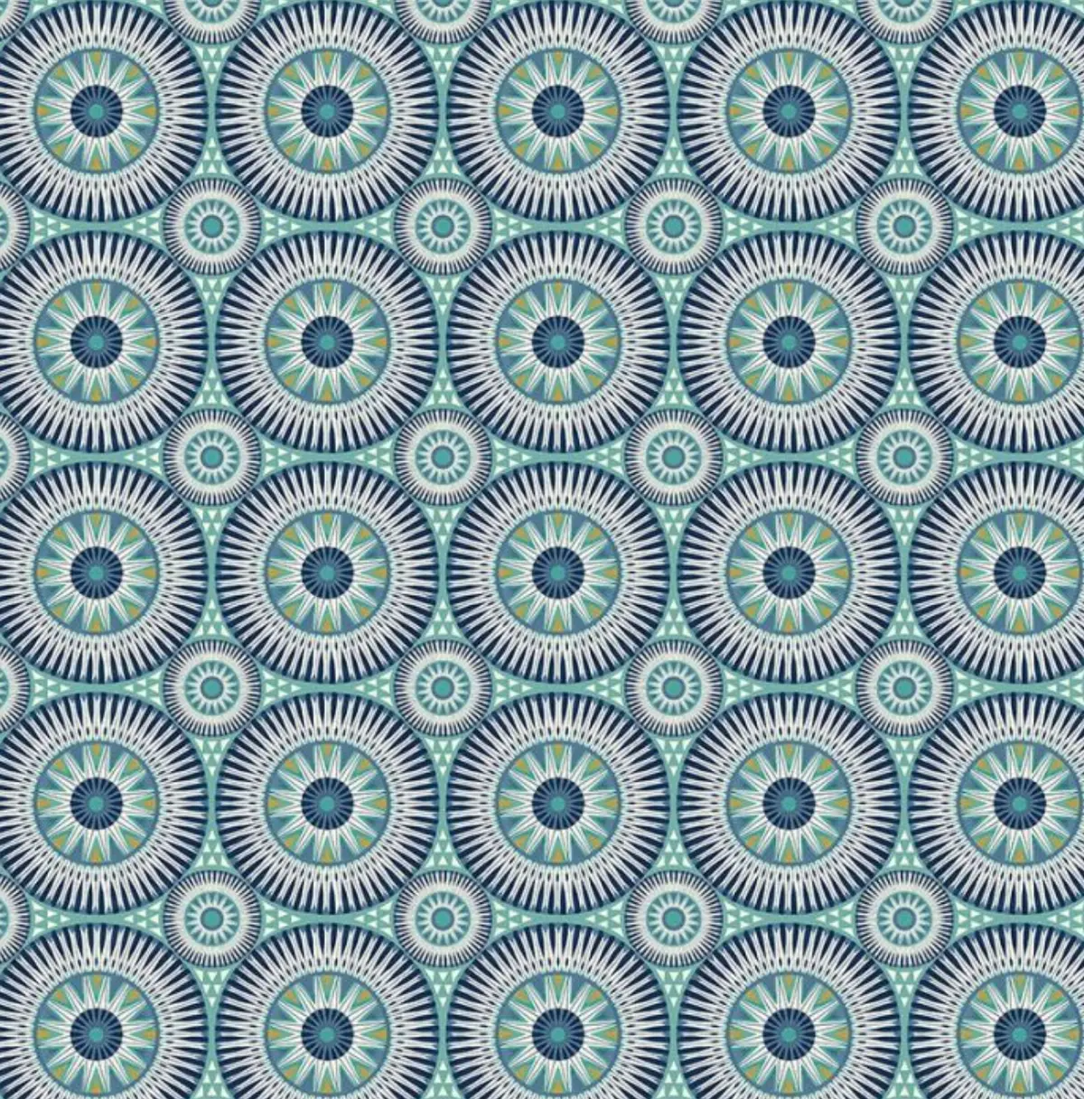 Ohpopsi Large Ellipse Wallpaper Denim & Flax Sample 1