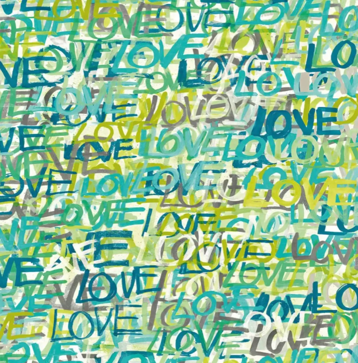 Ohpopsi Love Scribble Wallpaper Aquamarine Sample 1