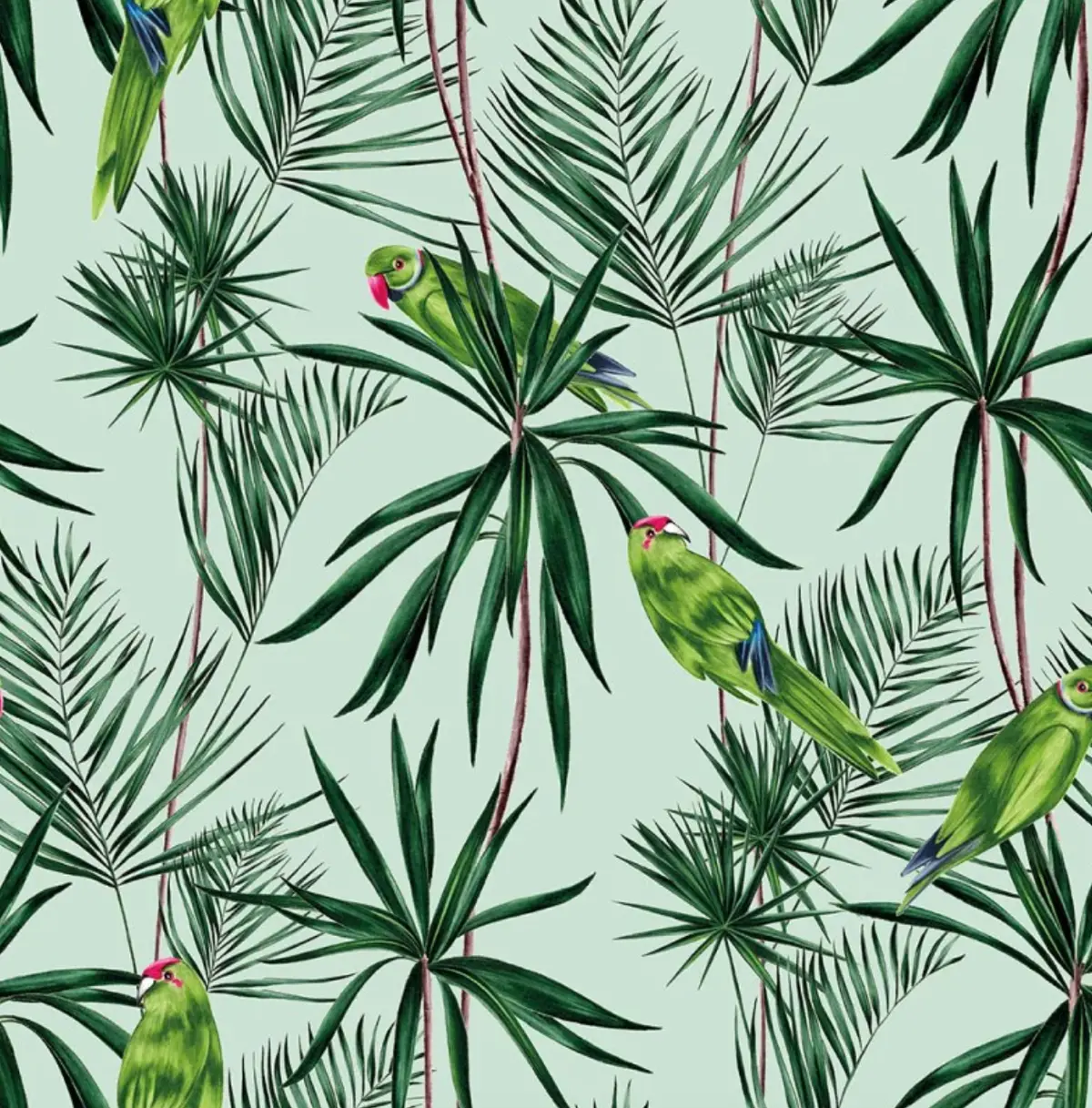 Ohpopsi Paradise Wallpaper Duck Egg Sample 1