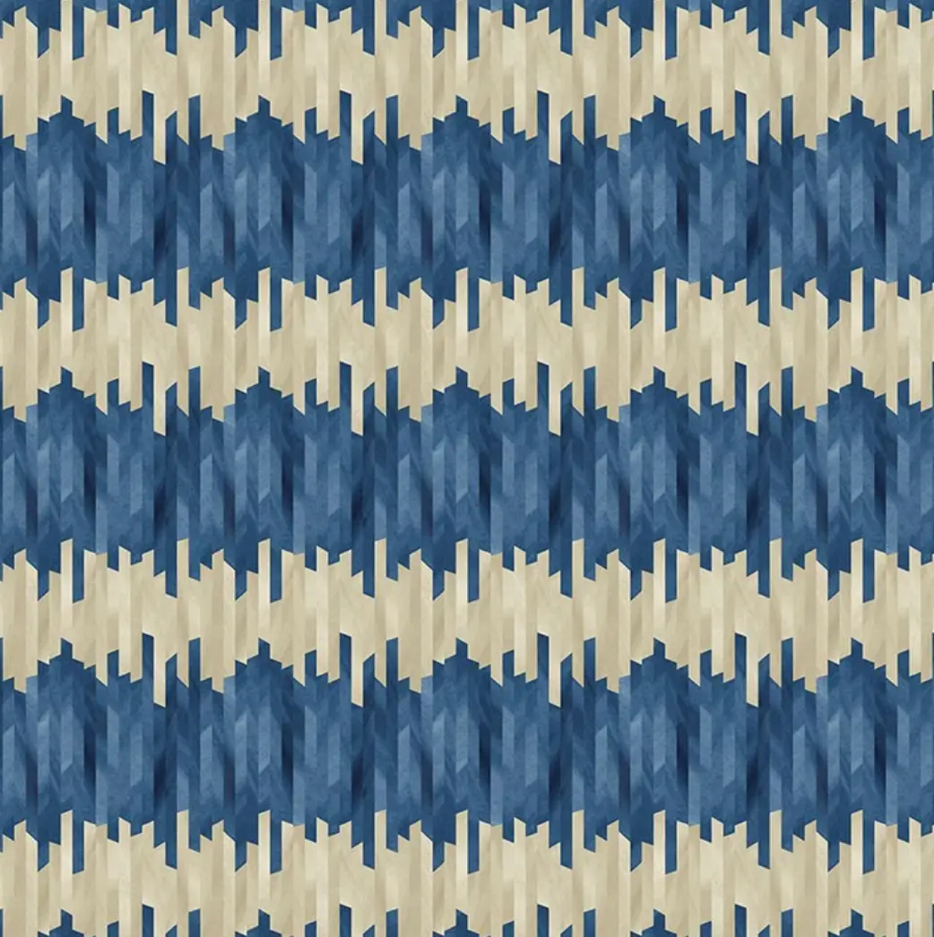 Ohpopsi Strata Wallpaper Indigo Sample 1