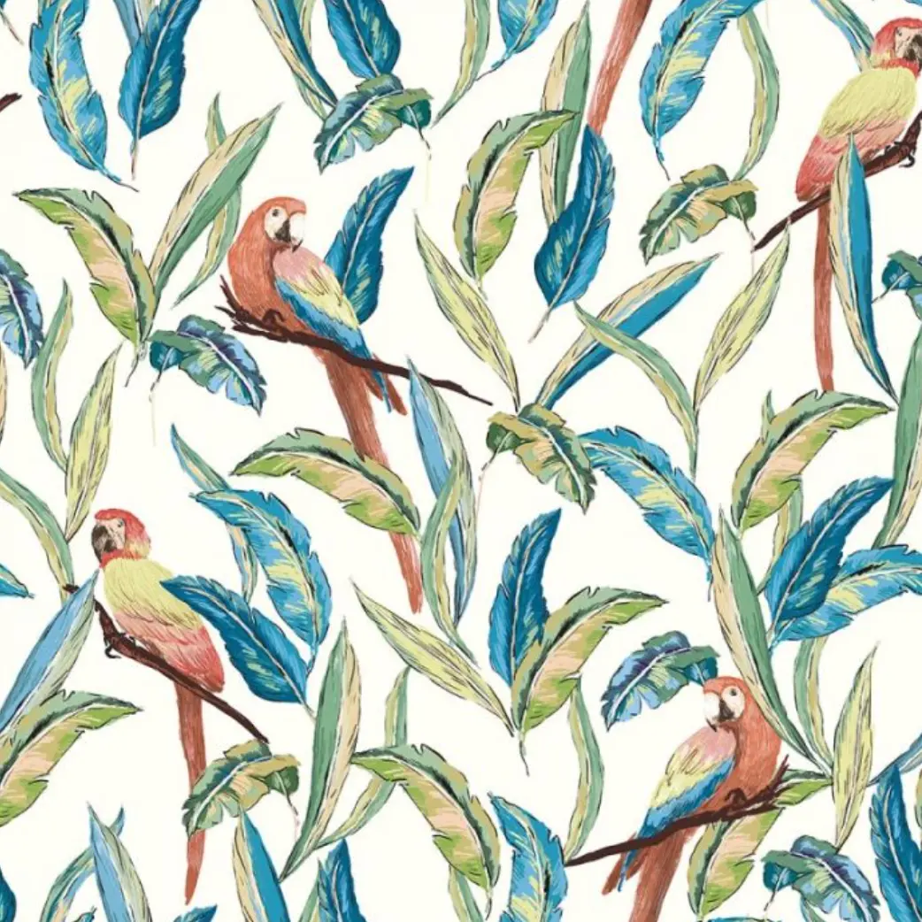Ohpopsi Tropical Parrot Wilderness White Sample 1