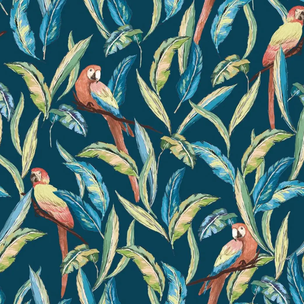 Ohpopsi Tropical Parrot Indigo Multi Sample 1