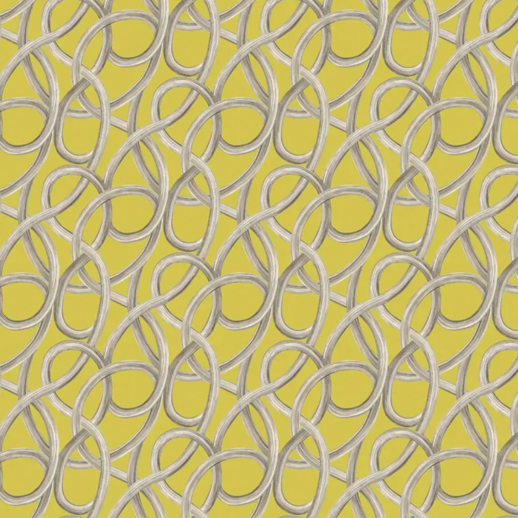 Ohpopsi Twisted Geo Wallpaper Chartreuse Sample 1