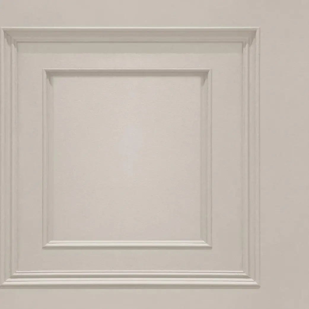 Oliana Wood Panel Effect Wallpaper Cream Sample 1