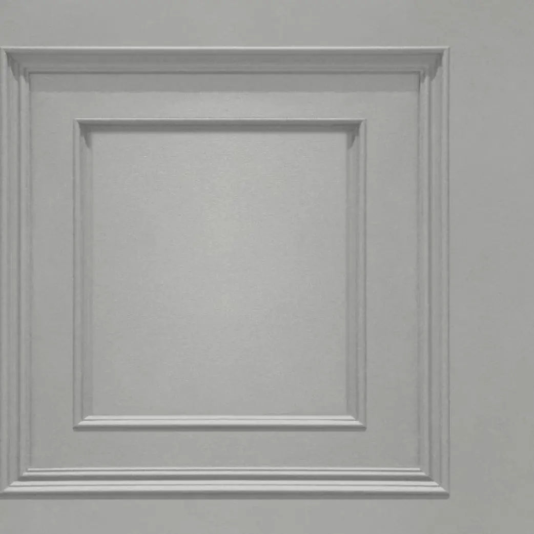 Oliana Wood Panel Effect Wallpaper Grey Sample 1
