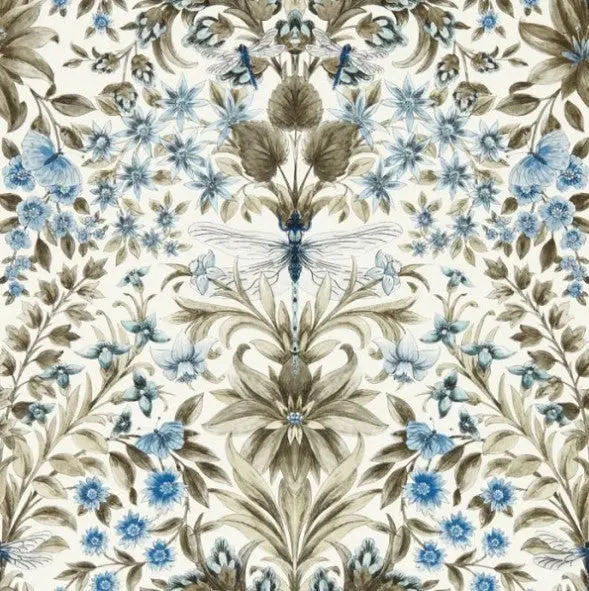 Clarke & Clarke Mirabell Wallpaper - Denim Sample 1