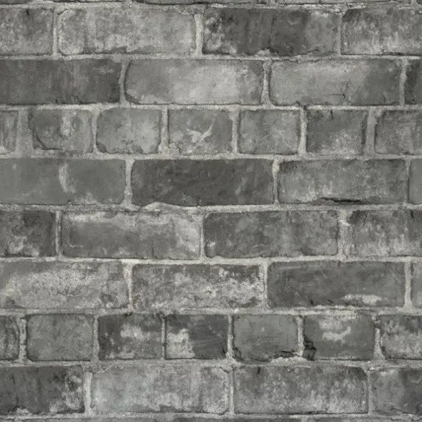 Durham Brick Industrial Wallpaper Grey Sample 1