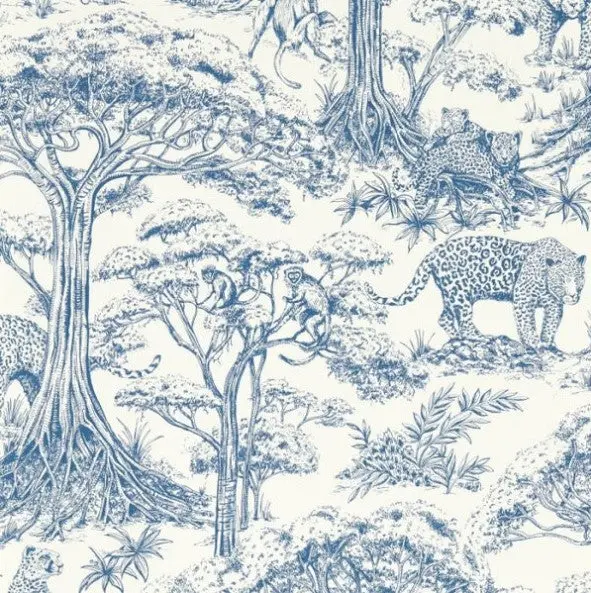 Clarke & Clarke Kisumu Wallpaper - Caribbean Sample 1