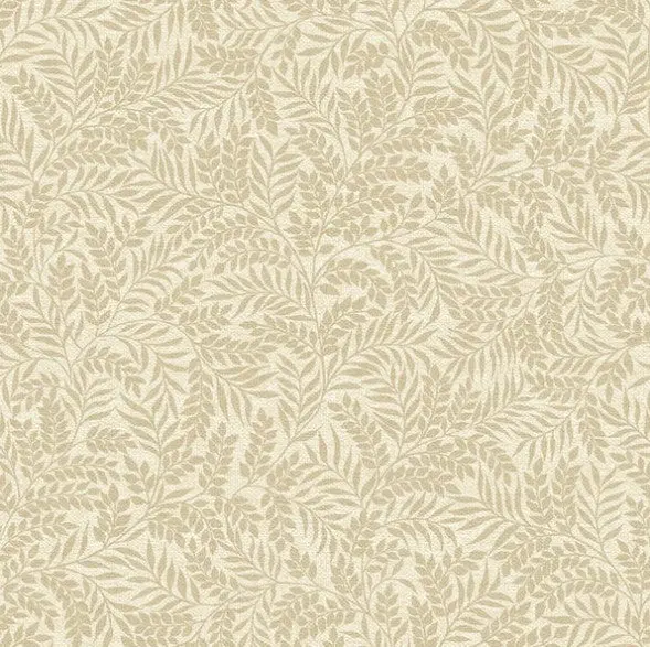 Laurel Leaf Wallpaper - Beige Sample 1