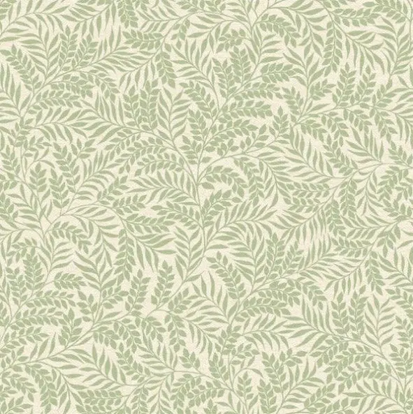 Laurel Leaf Wallpaper - Sage Sample 1