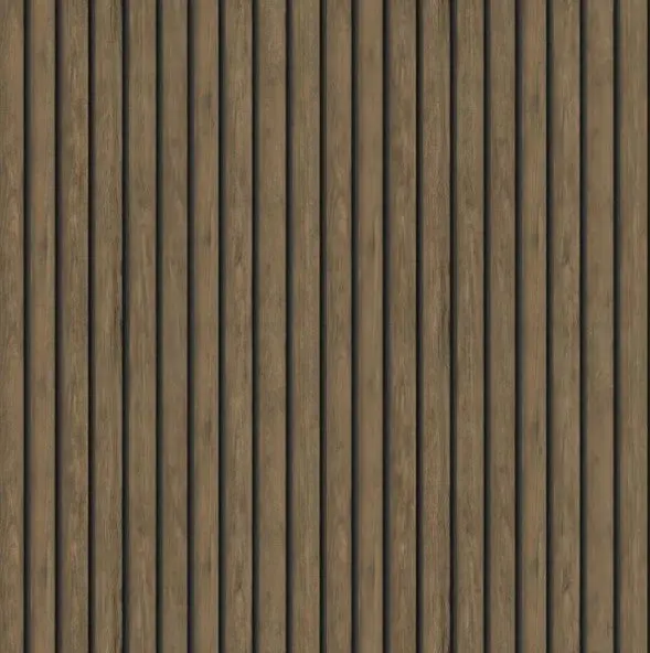 Wood Slat Wallpaper Dark Oak Sample 1