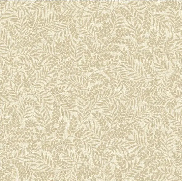 Leaf Damask Wallpaper - Beige Sample 1