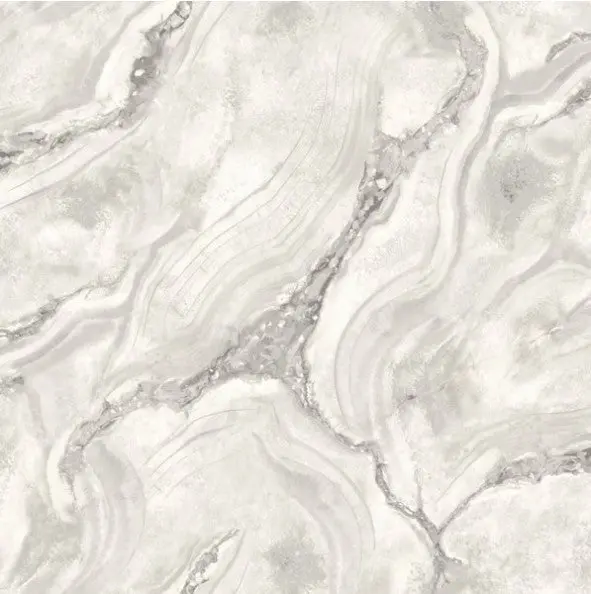 Palmetto Agate Marble Wallpaper Grey Sample 1