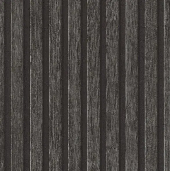 Wooden Slat 3D Wallpaper - Charcoal Sample 1