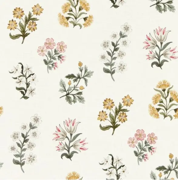 Clarke & Clarke Leiden Wallpaper - Blush/Ochre Sample 1
