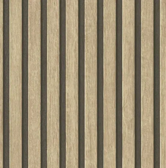 Wooden Slat 3D Wallpaper - Light Oak Sample 1