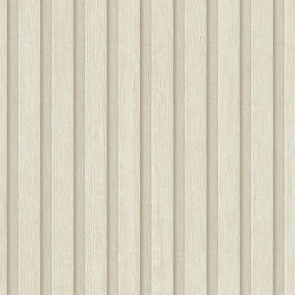 Wooden Slat 3D Wallpaper - Taupe Sample 1