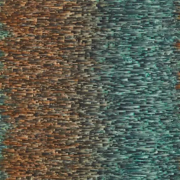 Clarke & Clarke Ombre Wallpaper- Teal/Spice Sample 1