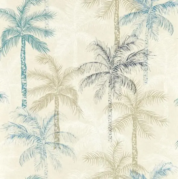 Clarke & Clarke Palmyra Wallpaper - Denim Sample 1