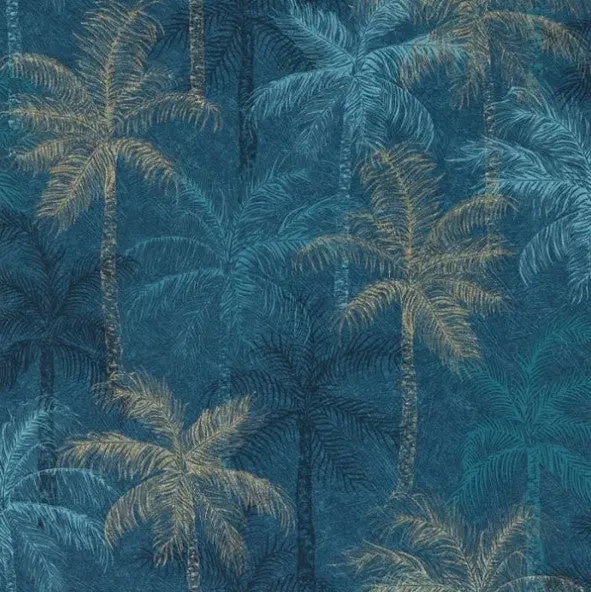 Clarke & Clarke Palmyra Wallpaper - Midnight Sample 1