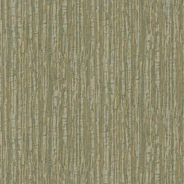 Embellish Embroidered Crushed Silk Green And Gold Wallpaper Sample 1