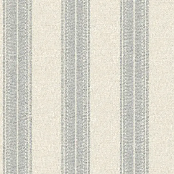 Yuste Stripe Wallpaper - Blue Sample 1