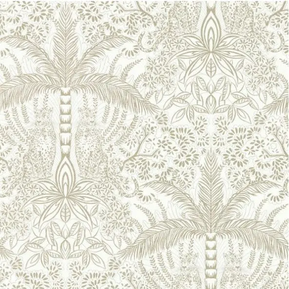 Clarke & Clarke Leopardo Wallpaper - Gold/Ivory Sample 1