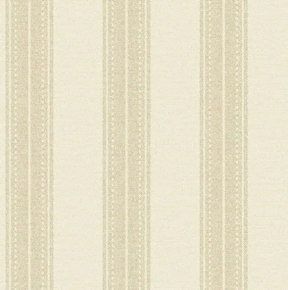 Yuste Stripe Wallpaper - Cream Sample 1