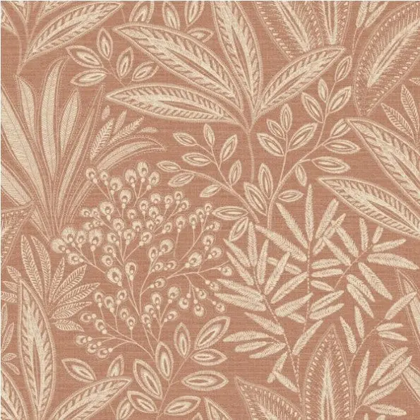 Crown Sahara Leaf Fern Wallpaper - Clay Sample 1