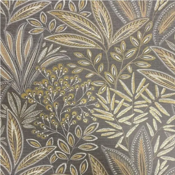 Crown Sahara Leaf Fern Wallpaper - Mocha Sample 1