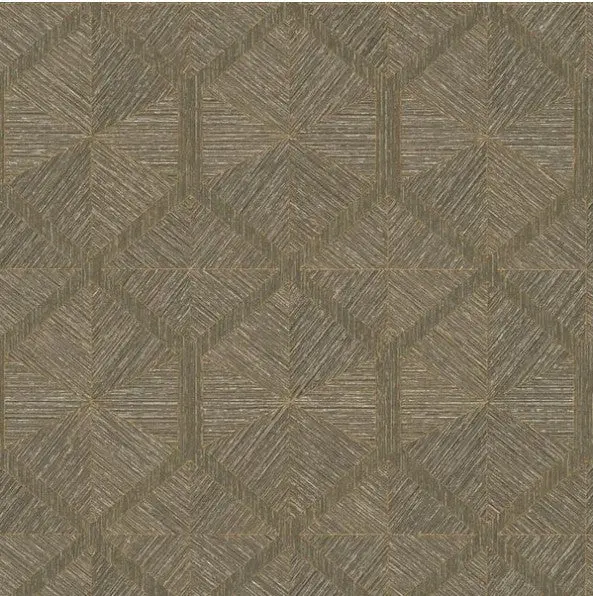3D Geometric Shaped Textured Wallpaper -Geometric Pattern Brown Sample 1