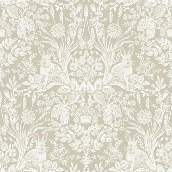 Harlen Woodland Beige Wallpaper Sample 1